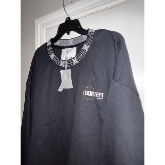Savage X Fenty 3x ESSENTIAL SCOPE LOGO-TRIM SWEATSHIRT - Picture 6 of 11